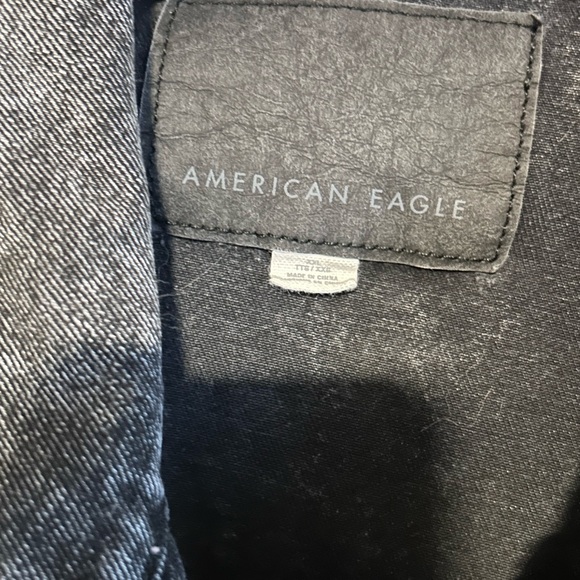 American Eagle Black Acid Wash Jean Jacket - Picture 2 of 3